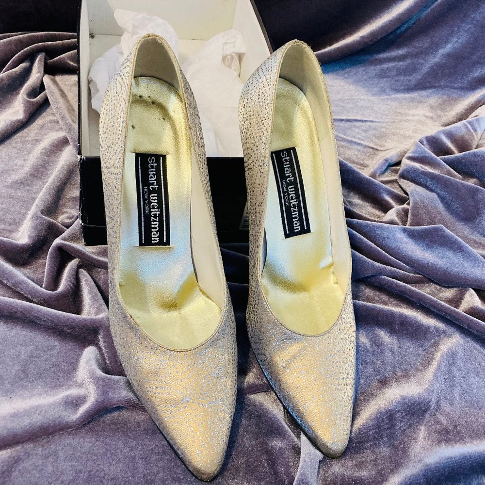 Stuart Weitzman Gold Studded Heels